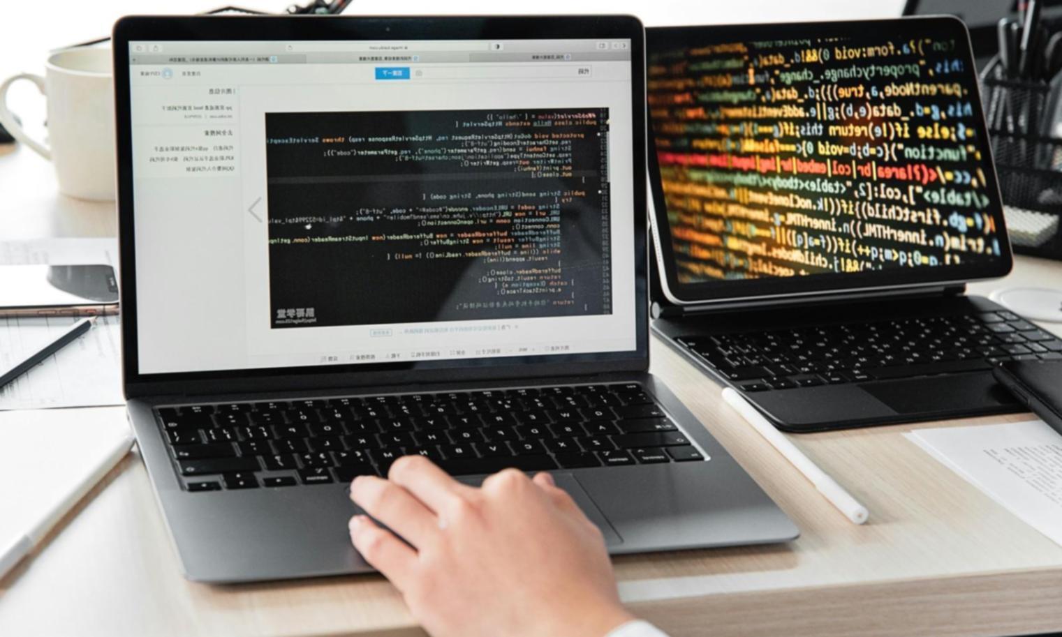 Security professional conducting vulnerability assessment on computer systems